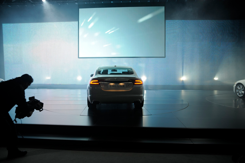 Illustration for article titled 2010 Jaguar XFR Launched Amid Dry Ice, Lasers